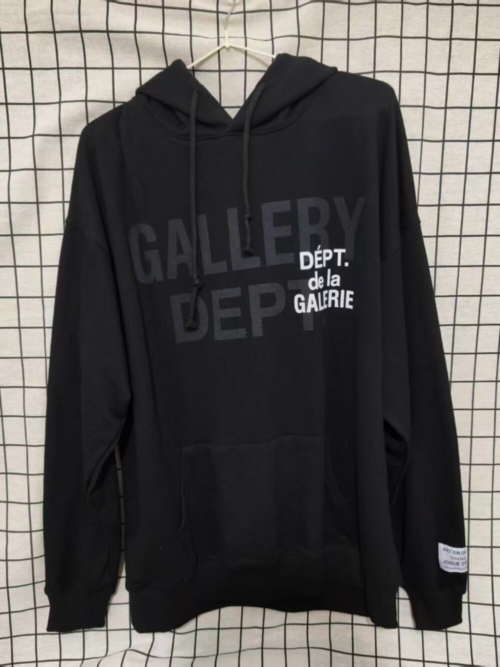 Gallery Dept Black Hoodie De la Galerie Logo Unisex Pullover Sweatshirt